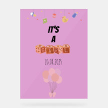 Baby shower-acrylteken