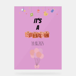 Baby shower-acrylteken acryl bord