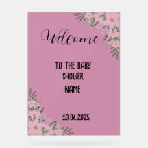 Baby shower-acrylteken