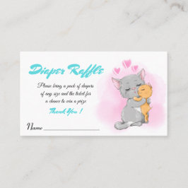 Baby shower activiteit Luier Raffle ticket schatti