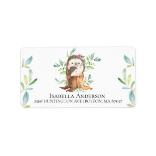 Baby shower Adres van mam & Baby hedgel Etiket