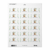 Baby shower Adres van mam & Baby hedgel Etiket (Full Sheet)