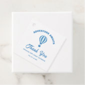 Baby shower Adventure wacht op leuke trendy blauw  Bedankjes Labels (In situ)