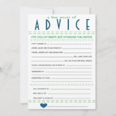 baby shower Advice Card Kaart (Voorkant)