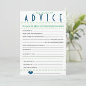 baby shower Advice Card Kaart (Staand voorkant)