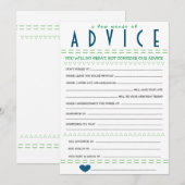 baby shower Advice Card Kaart (Voorkant / Achterkant)