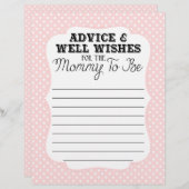 Baby shower Advice en wenst dat mama wordt (Voorkant / Achterkant)