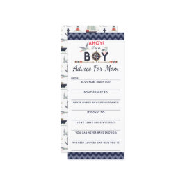 Baby shower Advice Game Nautical Sailboat Ahoy Boy