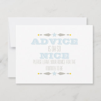 BABY SHOWER ADVICE-KAART ADVIESKAART