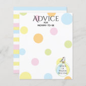 Baby shower Advice Kaart Beach Ball (Voorkant / Achterkant)