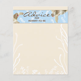 Baby shower Advice Kaart "Blue Turtle"