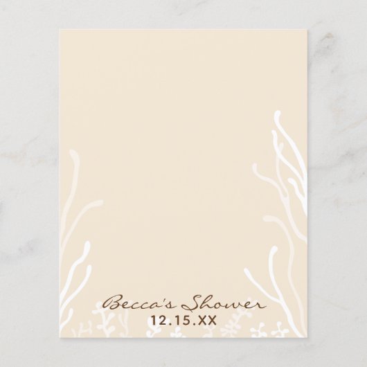 Baby shower Advice Kaart "Blue Turtle" (Achterkant)