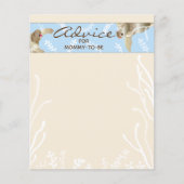 Baby shower Advice Kaart "Blue Turtle" (Voorkant)