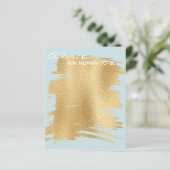 Baby shower Advice Kaart "Classic Gold/Blue" (Staand voorkant)