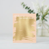 Baby shower Advice Kaart "Classic Gold/Pink" (Staand voorkant)