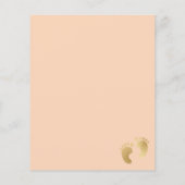 Baby shower Advice Kaart "Classic Gold/Pink" (Achterkant)