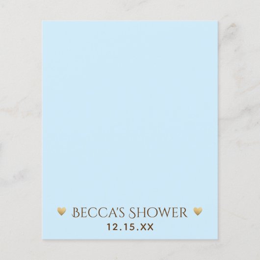 Baby shower Advice Kaart Elephant Blue (Achterkant)