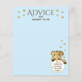 Baby shower Advice Kaart Elephant Blue (Voorkant)