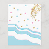 Baby shower Advice Kaart "Flamingo Mam & Baby" (Achterkant)