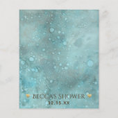 Baby shower Advice Kaart "Gold Baby Dolphin" (Achterkant)