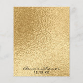 Baby shower Advice Kaart "Gold Baby Penguin" (Achterkant)