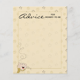 Baby shower Advice Kaart "Gold Black Stars"