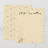 Baby shower Advice Kaart "Gold Black Stars" (Voorkant / Achterkant)