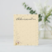 Baby shower Advice Kaart "Gold Black Stars" (Staand voorkant)