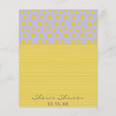 Baby shower Advice Kaart "Gold Feet Balloons" (Achterkant)