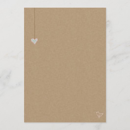 Baby shower Advice Kaart - Hangende kooien en pott (Achterkant)