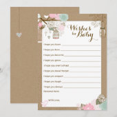 Baby shower Advice Kaart - Hangende kooien en pott (Voorkant / Achterkant)