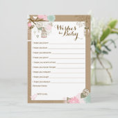 Baby shower Advice Kaart - Hangende kooien en pott (Staand voorkant)