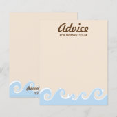 Baby shower Advice Kaart "Onder het Zee Mobile" (Voorkant / Achterkant)