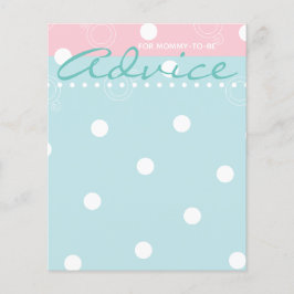 Baby shower Advice Kaart "Roze & blauwe Baby"