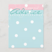 Baby shower Advice Kaart "Roze & blauwe Baby" (Voorkant)