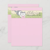 Baby shower Advice Kaart "Roze kattenwinkel" (Voorkant / Achterkant)
