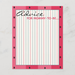 Baby shower Advice Kaart "Umbrella Watermelon"