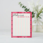 Baby shower Advice Kaart "Umbrella Watermelon" (Staand voorkant)