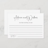 Baby shower advies en wensen informatiekaartje (Voorkant / Achterkant)