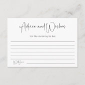 Baby shower advies en wensen informatiekaartje (Voorkant)