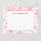 Baby shower advies, gebeden advieskaart (Achterkant)