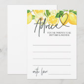 Baby shower Advies Kaart Baby shower Spelletjes Ci (Voorkant / Achterkant)