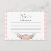 Baby shower Advies Kaart | BOHO Baby shower Coral (Voorkant)