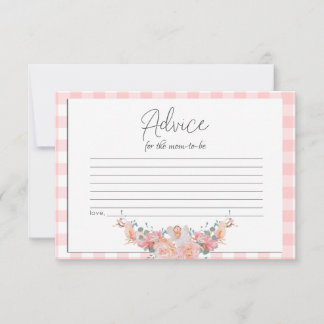 Baby shower Advies Kaart | BOHO Baby shower Coral