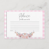 Baby shower Advies Kaart | BOHO Baby shower Pink (Voorkant)