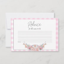 Baby shower Advies Kaart | BOHO Baby shower Pink