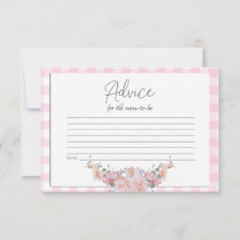 Baby shower Advies Kaart | BOHO Baby shower Pink