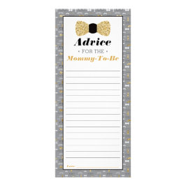 Baby shower Advies Kaart, Bow Stropdas Reclamekaart