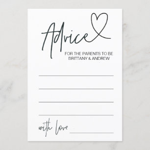 Baby shower advies Kaart gepersonaliseerd