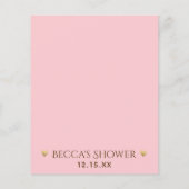 Baby shower Advies Kaart olifant Roze (Achterkant)